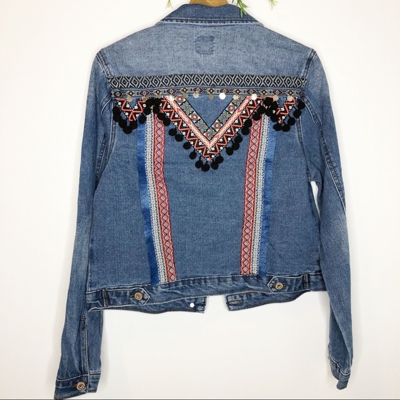 Boom Boom - NEW Carbon Tassel Denim Jacket - Picture 6 of 8